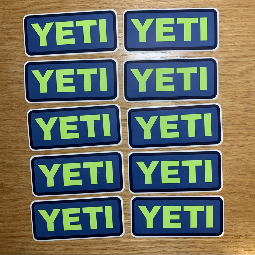 Yeti Stickers - Set of 10 - Blue/Green